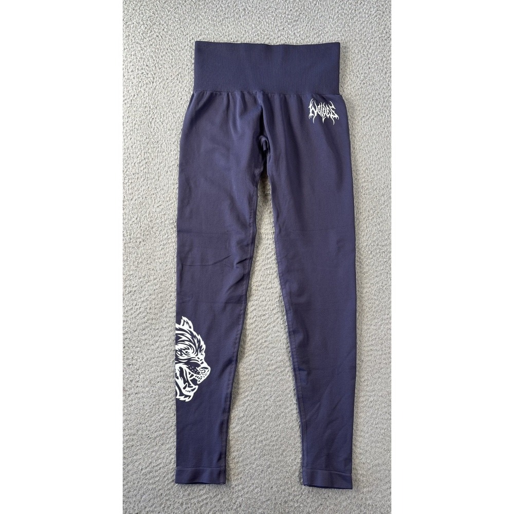 Darc Sport Wolves SHE Leggings Womens Small Purple Limited Edition Gym